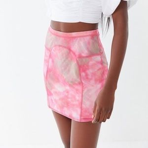 UO Every Day Tie-Dye Mesh Mini Skirt